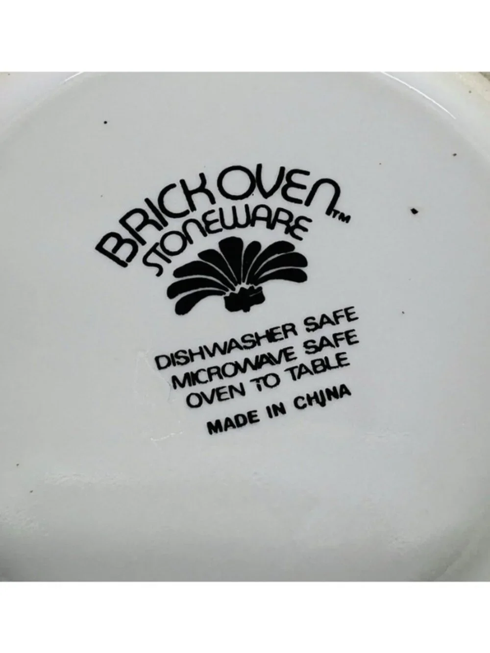 Brick Oven JARDIN BLEU White Blue Flower Stoneware  7 1/8
